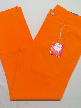 NWT Puma Performance Fit Golf Pants Men’s 30x30 Bright Orange Straight Leg Stret